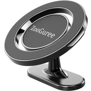 ZooGuree Mag Safe Car Mount[20+Strong Magnets] 360°Rotatable Magnetic Car Phone Holder for Dashboard [Hands-Free] Adjustable Cell Phone Car Mounts for All Phones iPhone15 14 13 12 Pro Max Plus Mini (Pack of 4)