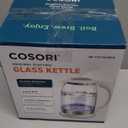 Cosori Electric Kettle, No Plastic Filter & Spout, Tea Kettle & Hot Water Boiler For Coffee & Tea, Water Heater & Teapot, Automatic Shut Off, Borosilicate glass, White, 1.7L/1500W (1.8 Quarts)