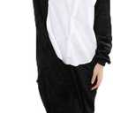 Trs Chic Mailanda Panda Cosplay Pajamas Adult Unisex Onesies Animal Sleepwear Halloween Costume (XX-Large, Black-white)