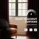 CUCRAF Dusty Rose Velvet Blackout Curtains 72 inches Long, Thermal Insulated, Noise Reducing Rod Pocket Luxury Drapes for Bedroom Living Room(52x72 inches, 2 Panels)