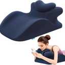 Adult Memory Foam Ergonomic Wedge Prone Pillow, Bed Pillow for Sitting Up, Back, Neck, and Leg Pain Relief, Anti Snoring, Ideal for Massage, Reading, Sleeping, with Removable Washable Cover
