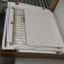 DWANTON Dog Crate Furniture with Cushion, Wooden Kennel Table with Double Doors, Indoor Dog House, Small/Medium/Large Size, 27.2" L, White