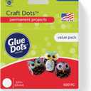 Glue Dots, Craft Dots Value Pack, Double-Sided, 1/2", .5 Inch, 600 Dots, DIY Craft Glue Tape, Sticky Adhesive Glue Points, Liquid Hot Glue Alternative, Clear