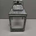 allen + roth 8-in x 14-in Dark Galvanzied Metal Tea Light Outdoor Decorative Lantern