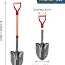 Garden Shovel Round Digging Shovel Heavy Duty Shovels for Digging Trenching Gardening Camping, 43 inches