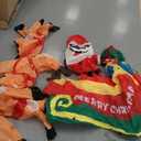 6FT Santa Claus Inflatable Decoration with Built-in LED Lights, Christmas Outdoor Inflatable Decoration for Lawn, Yard, Garden, Patio