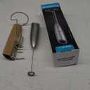 SIMPLETaste Milk Frother Handheld Battery Operated Electric Foam Maker, Drink Mixer with Stainless Steel Whisk and Stand for Cappuccino, Bulletproof Coffee, Latte (Gray)