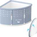 Portable Foldable Bathtub for Adults Fan-Shaped Foldable Bathtub, Portable Bathtub for Adult, Large Collapsible Tub, Freestanding Surround Collapsible Tub, Effortless Folding Corner Bathtub