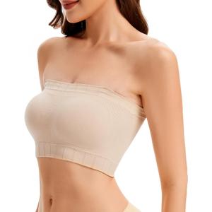 Strapless Bra for Women Nude (Beige, L)