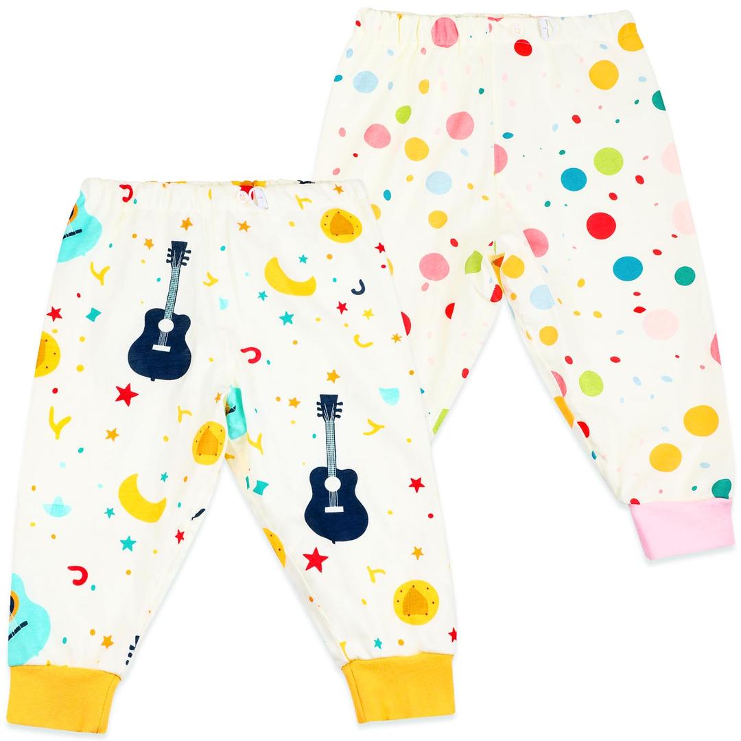MooMoo Baby Waterproof Diaper Pants for Potty Training 2 Packs Overnight Potty Training Pants for Boys (5-7T, Guitar)