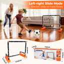 Motorized Moving Soccer Goal for Kids Ages 3-5 Indoor/Outdoor Interactive Toy with Electric Sliding Goal, Active Play, Christmas Stocking Stuffers
