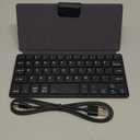 Universal Wireless Keyboards Ultra Light Portable Mini Keyboard with Adjustable Angle Stand & Leather Case, Computer Keyboards Rechargeable Travel Bluetooth Keyboard for iPad Android, Windows and iOS