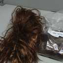 Spooktacular Creations Halloween Brown Wizard Curly Wig with Beard, Long Brown Funny Father Time Costume Accessory for Men, Adults Cosplay Party and Dress Party Christmas Accessories