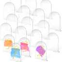 25 Sets Clear Arch Acrylic Sign With Stand - Blank Arched Round Top Sheet for DIY Table Numbers, Wedding Stand Holder, Events, Parties Centerpieces Decor (4 x 6 Inch)