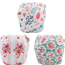 Babygoal Reusable Baby Girl Swim Diapers 3 Pack  Adjustable Washable for 08 Months Infants  Ideal for Swimming Lessons  Flower Design