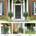 FOREST PRINCE 35" Ferns Artificial Bush Plants Large, 2 Artificial Boston Ferns with 39 Fronds for Outdoors Home Decor