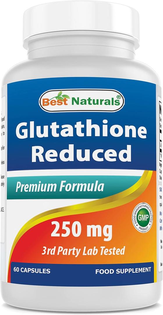 Best Naturals L-Glutathione 250 mg 60 Capsules (EXP 03/01/26)
