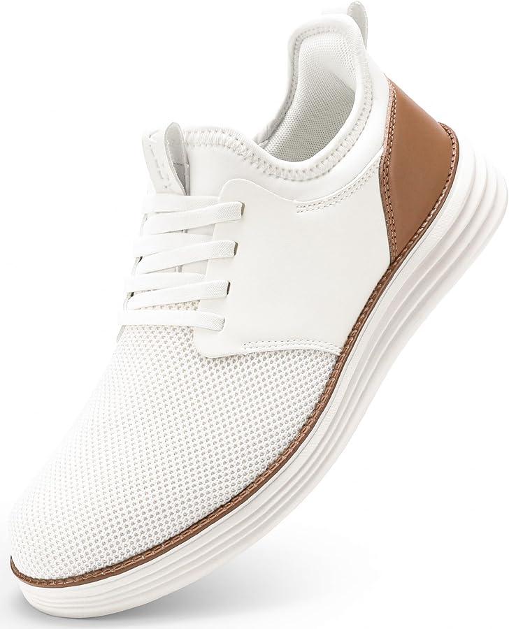 VILOCY Mens Slip On Casual Dress Shoes Hands Free Fashion Sneakers Mesh Tennis Walking Work Shoes Comfortable Breathable Lightweight Non Slip, Size 15