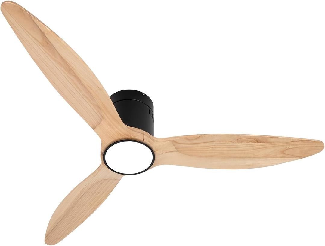 52 inch Natural Wood Ceiling Fans with Light