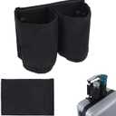 Giantree Luggage Cup Holder for Suitcases, Universal Luggage Travel Cup Holder Free Hand Drink Carrier Luggage Accessories for Businessmen Travelers Flight Attendants Gifts(Black)