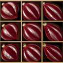 DN DECONATION Burgundy Red Glass Christmas Ornaments, Flocked Velvet Hanging Ball Ornament with Assorted Sizes & Designs, Matte Glass Ornament for Vintage Xmas Tree Home Party Decor (9PCS) (Set of 9)