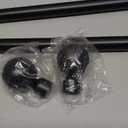Swing Arm Curtain Rod for Front Door & Window Panels - Black, 35IN