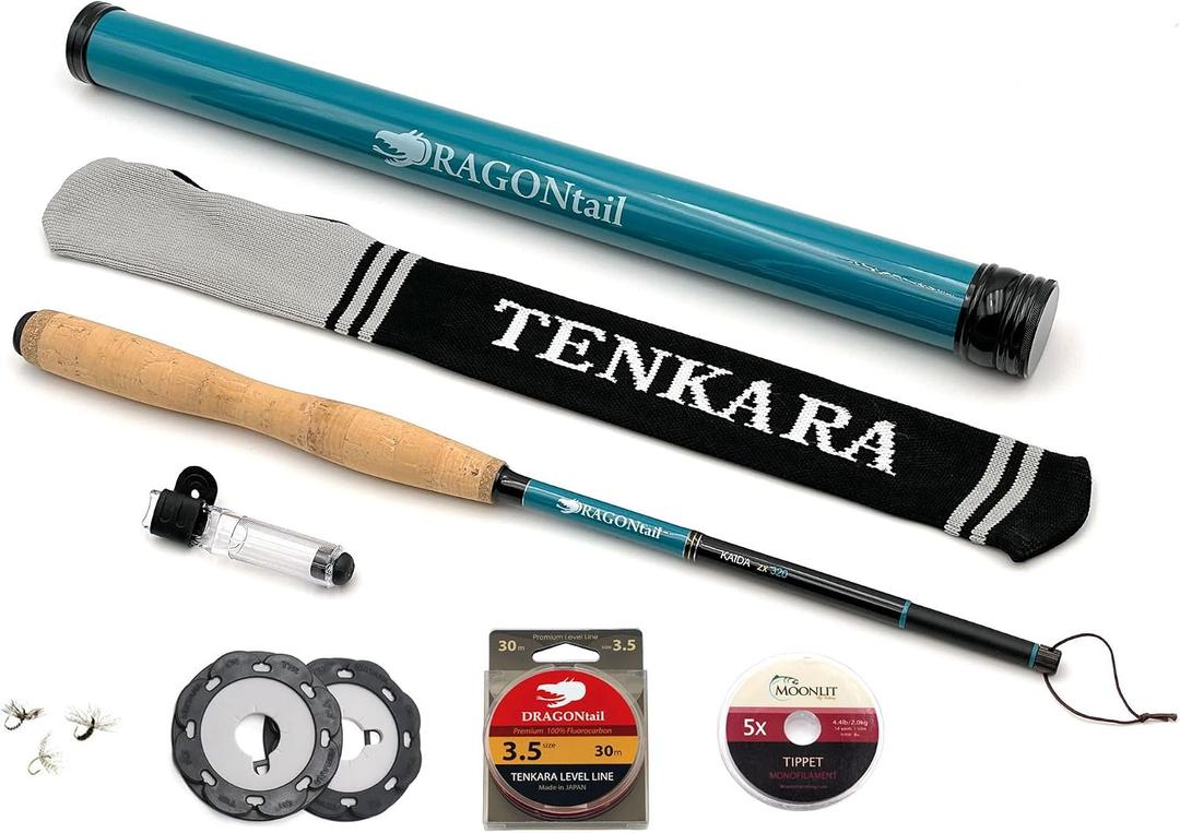 DRAGONtail Tenkara - Kaida zx320 Tenkara Pack Rod w/Level Line Kit