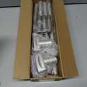 Brushed Nickel Curved Shower Curtain Rod 33-78 Inches Adjustable Splicing Design Curved Shower Rods Round Shower Curtain Rod Rust Proof Stainless Steel Curved Shower Rods For Bathroom Need to Drill (35-76")