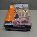 3-In-1 Kids Basketball Hoop and T Ball Set for Age 3-5 6-8, Adjustable Toddler Basketball Hoop, Hanging Tee Ball for Outdoor, Birthday Christmas Sport Toys Gift for Boys Girls 3 4 5 6 7 8 Year Olds