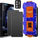 TZGZT 2 Pack for Samsung Galaxy S26 Ultra Matte Screen Protector, Tempered Glass Film, Aluminum Metal Camera Lens Protector Accessories, Automatic 0 Bubble Installation, Case Friendly