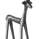 Creative Co-Op Thin Shaped Cast Aluminum Reindeer, Gunmetal Finish (17.5" H)