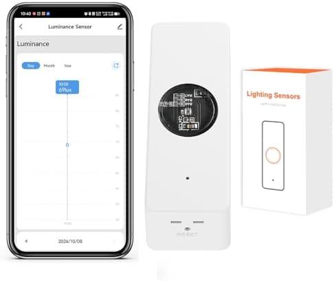 IHSENO ZigBee Luminance Sensor Tuya Smart Light Sensor Linkage Control Brightness Sensor Work with Tuya Device Compatible with Alexa Google Assistant,Zigbee Hub Required