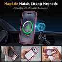 Miracase Magnetic for iPhone 17 Pro Max Case with Screen Protector [Compatible with MagSafe] Slim Thin Phone Case Military-Grade Protected for 17 ProMax Cover Bumper 6.9", Wine Red