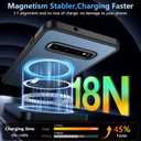Magnetic for Samsung Galaxy S10 Phone Case, S10 4G-NO 5G Compatible with Magsafe, Shockproof Military Grade Drop Protection, Translucent Matte Slim Rugged Cover Shockproof Case for S10, Black