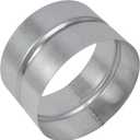 5 Inch Galvanized Metal Duct Connector for HVAC Ducting - Round Ventilation Pipe Fitting Adapter - Coupling and Extension - Metal Duct Vent Coupler - For Dryer Pipe, Duct Elbow, Duct Splitter