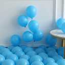 147Pcs Royal Blue and Pink Balloon Garland Arch Kit, Light Blue Pink Hibiscus Latex Balloons with Artificial Palm Leaves for Summer Tropical Hawaii Cartoon Birthday Party Decoration