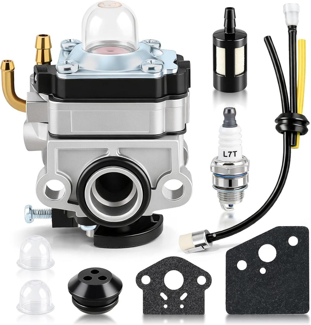 AUTOKAY 309375002 Carburetor Carb Fits for Homelite Ryobi RY34426 RY34007 S430 C430 X430 30cc RY34441 RY34427 RY34421 RY34446 RY34006 String Trimmer with Spark Plug