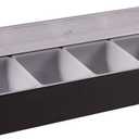 Winco 19 3/8" Black Plastic 4-Compartment Condiment Holder
Dishwasher safe, BPA-free, Removable poly inserts, R