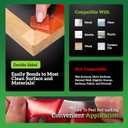 2 x WickedGood Clear Double Sided Mounting Tape Heavy Duty - Strong Adhesive Tape for Wall, Hanging Picture Frames, Posters, Decor - No Residue Removal, Waterproof for Indoor, Outdoor Use (1/2" x 120")