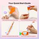 Caydo 5mm Fuse Bead Pen, Purple Fuse Beads Dispenser for Holiday Home DIY Decor, Parent-Child Interaction and Kid's Crafts Boosts Efficiency Saves Time High Capacity & Transparent Pen Body(Patented)