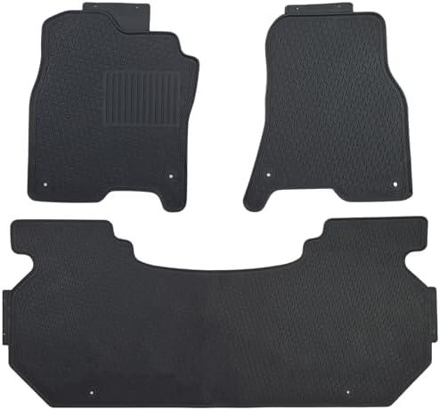 Custom-fit for 2019-2025 Dodge Ram 1500 New Body Crew Cab with Rear Under Seat Storage Box Premium All-Weather Rubber Floor Mats Heavy Duty Set (Black) (not for Classic Body)