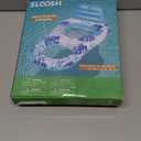 SLOOSH Inflatable Pool Floats Lounger Adult, Pool Float Lounge Raft Floaties Water Floating Recliner Chair with Cup Holders Foot Rest Swimming Floaty (Blue)