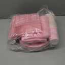 Vyntra 350 Pcs Pink Disposable Paper Plates and Napkins Set for 50, 9" Dinner Plates & 7" Dessert Plates, Tableware for Valentines, Birthday, Party