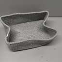 MiniArk Small Storage Baskets for Organizing | Closet Organizer Bins | Shelf Toy Basket | Woven Rope Baskets | Cube Decorative Box | Shallow Basket | 11.5x7.5x4.7 | 4 Packs Mixed Grey