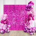9FTx4FT Shimmer Wall Backdrop Panels Hot Pink Sequin Backdrop Sparkly Background Photo Backdrop for Bridal Shower Disco Party Birthday Anniversary Glitter Decorations