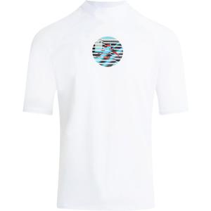 Kanu Surf Mens Mercury UPF 50+ Short Sleeve Sun Protective Rashguard Swim Shirt (Medium, Hyper White)