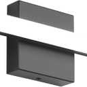 Bathroom Lights Over Mirror 16Inch LED Vanity Lights Bar 9W IP44 Modern Light Fixture for Bathroom Black Cool White 6000K