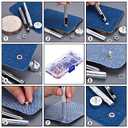Grommet Kit Sets Grommets Eyelets with 3 Pieces Install Tool Kit and Box for Shoes Clothes Crafts Bag