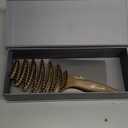 Boar Bristle Hair Brush for Fine Hair - Ultimate Smoothing Vented Detangler Wet Brush for Women, Gentle Scalp Massage, A Great Gift (Beige)