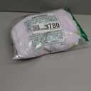 FiwoXam Women's Belly Dance Party Costume Coins Lantern Pants Side Split Sequin Shiny Harem Pants Arabic Halloween Trousers (White, One Size)